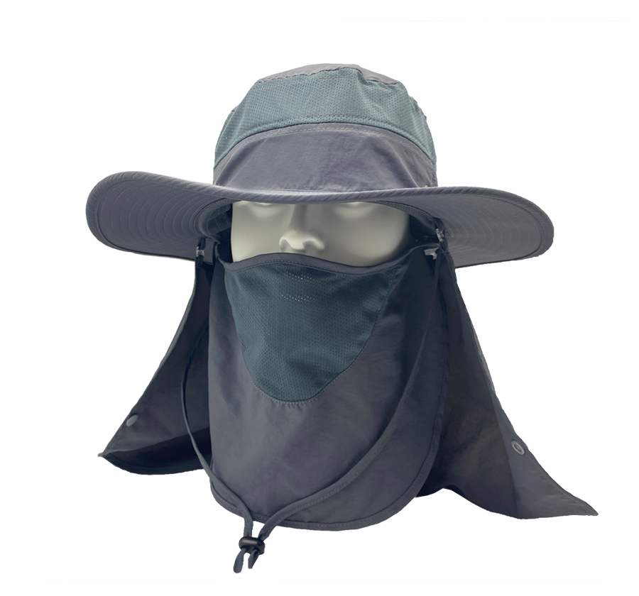 户外钓鱼帽定制前后冚透气防紫外线spf50+定制渔夫帽
