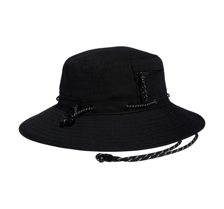 帽子定制经典款黑色渔夫帽大帽檐百搭舒适盆帽